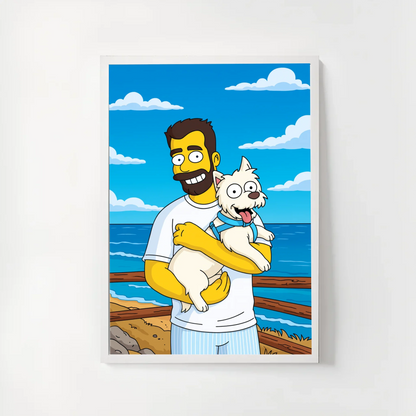 🟨 Marco Personalizado 30x40 estilo Los Simpsons | Tu foto en Springfield