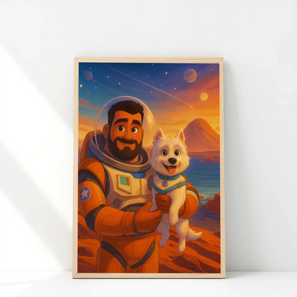 🚀 Marco Personalizado 30x40 estilo Astronauta | Viaja al espacio con tu foto