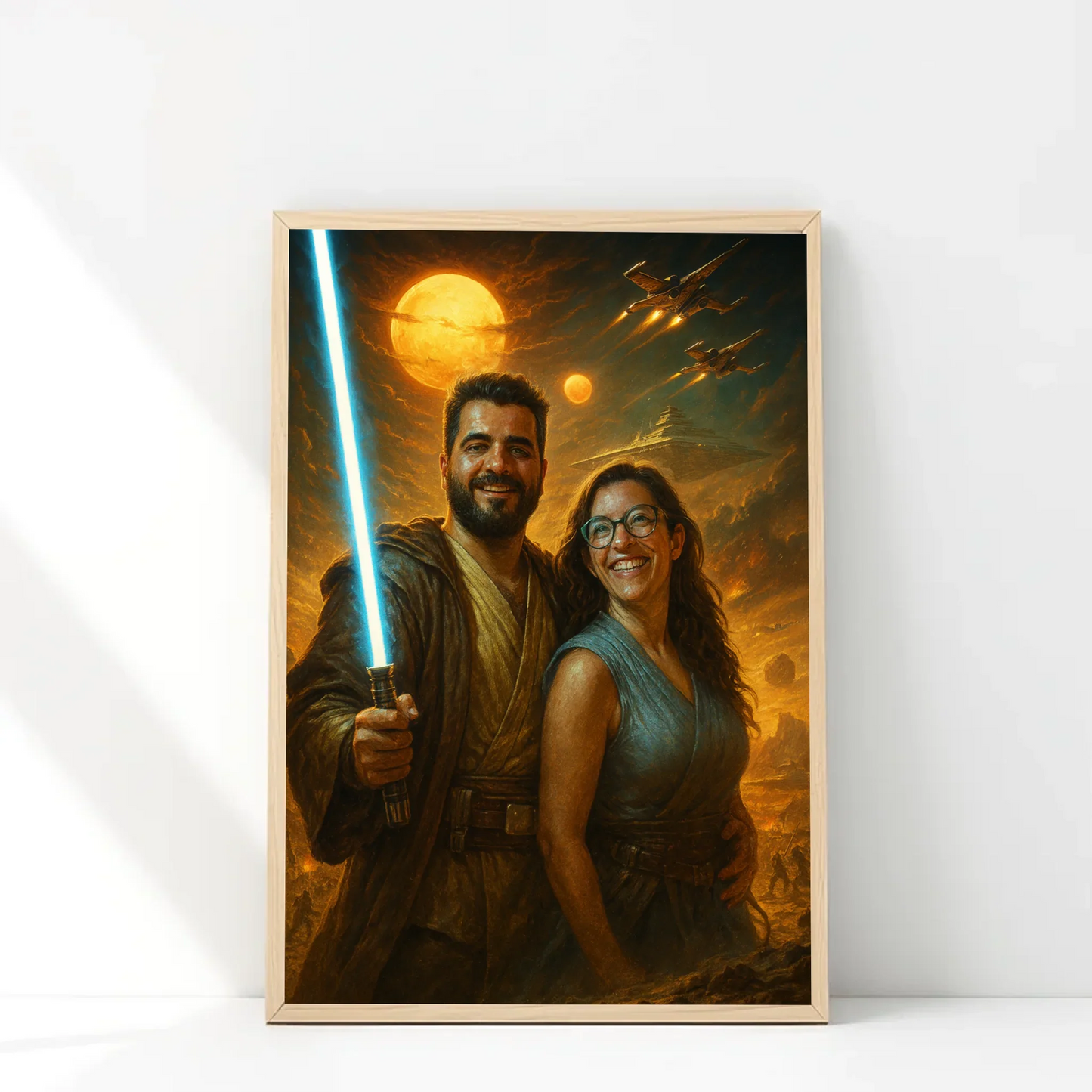 ⚔️ Marco Personalizado 30x40 estilo Star Wars | Tu foto en una galaxia muy, muy lejana