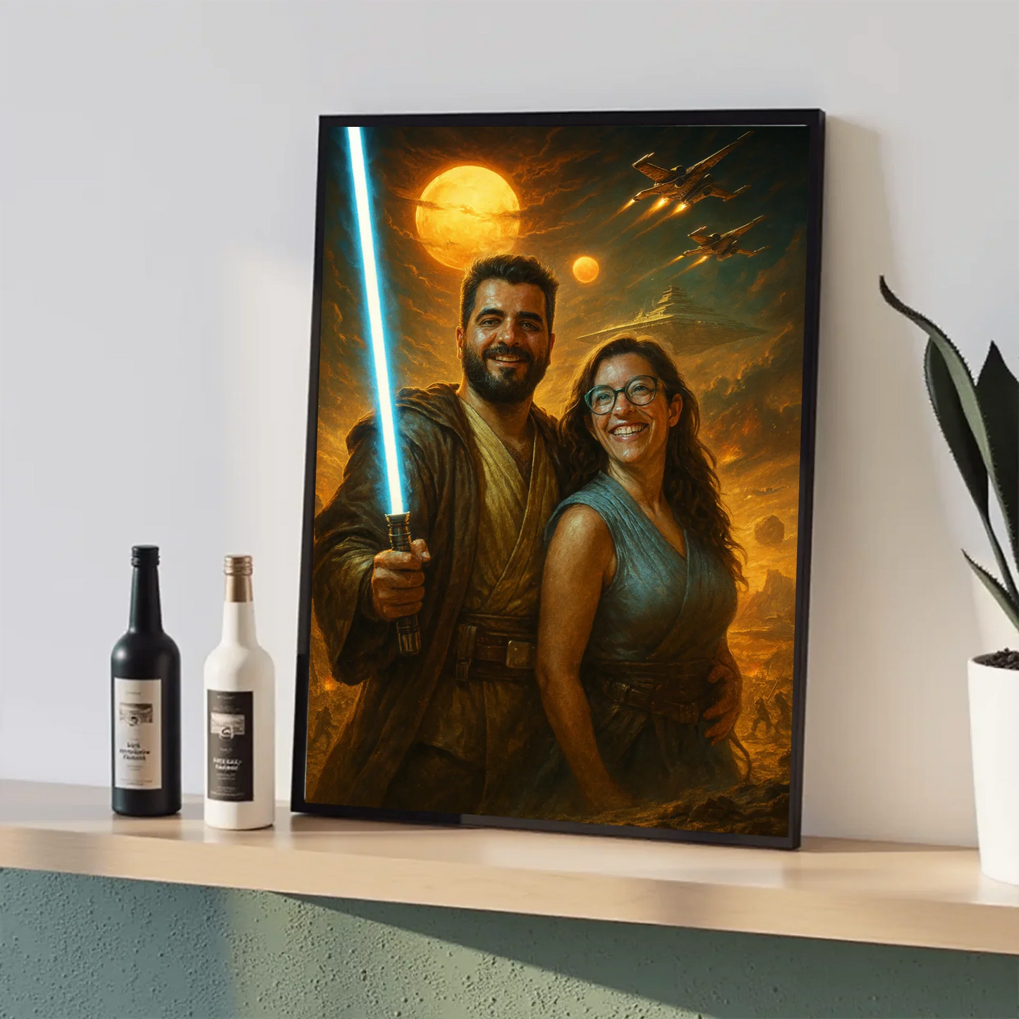 ⚔️ Marco Personalizado 30x40 estilo Star Wars | Tu foto en una galaxia muy, muy lejana