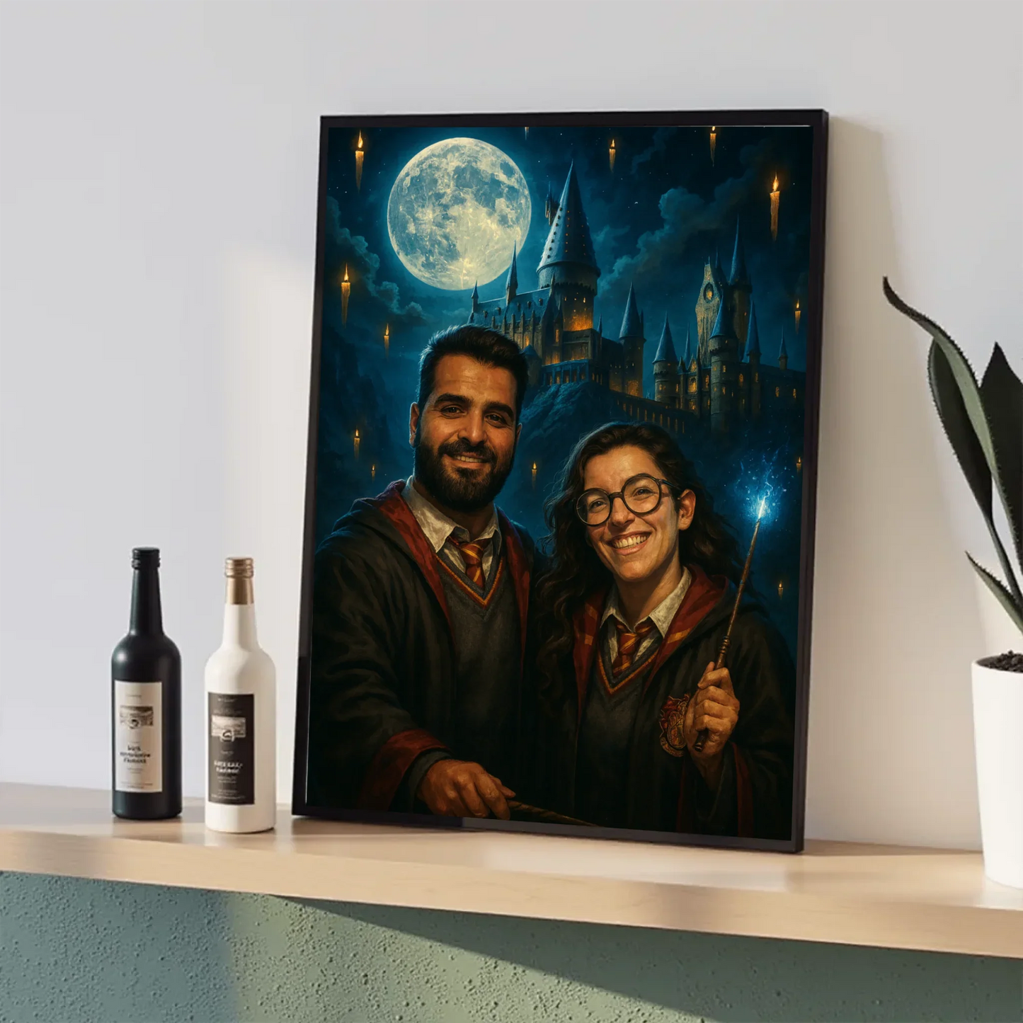 🪄 Marco Personalizado 30x40 estilo Harry Potter | Tu foto en el mundo mágico