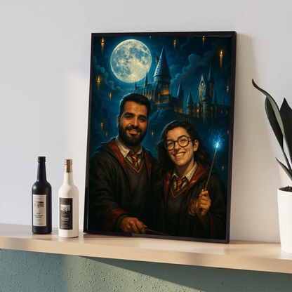 🪄 Marco Personalizado 30x40 estilo Harry Potter | Tu foto en el mundo mágico