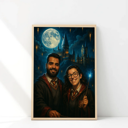 🪄 Marco Personalizado 30x40 estilo Harry Potter | Tu foto en el mundo mágico