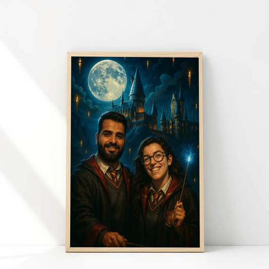 🪄 Marco Personalizado 30x40 estilo Harry Potter | Tu foto en el mundo mágico
