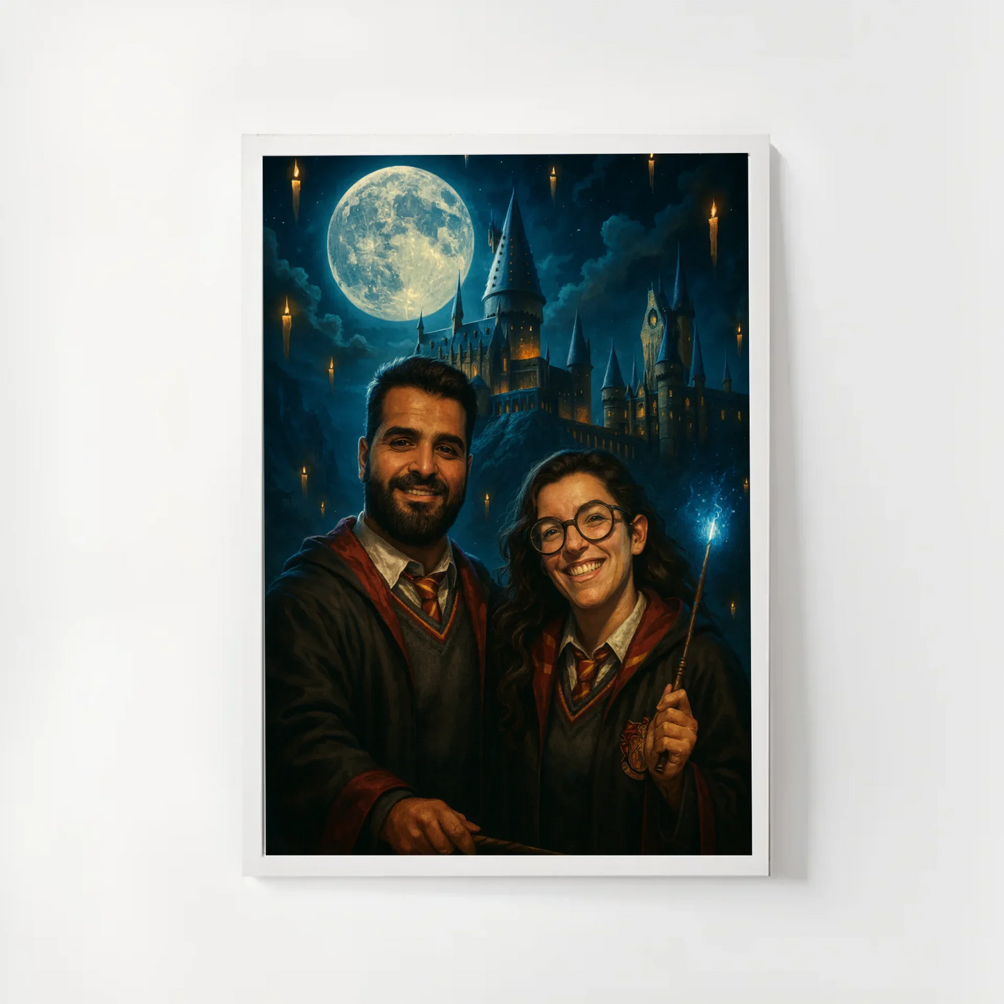 🪄 Marco Personalizado 30x40 estilo Harry Potter | Tu foto en el mundo mágico