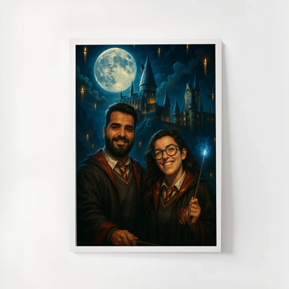 🪄 Marco Personalizado 30x40 estilo Harry Potter | Tu foto en el mundo mágico