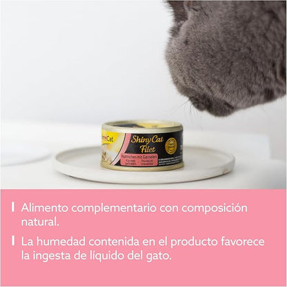 🐱 GimCat ShinyCat Filet – Pollo con Gambas 70 g