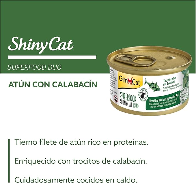 🐟 GimCat ShinyCat Duo – Atún y Calabacín (70 g)