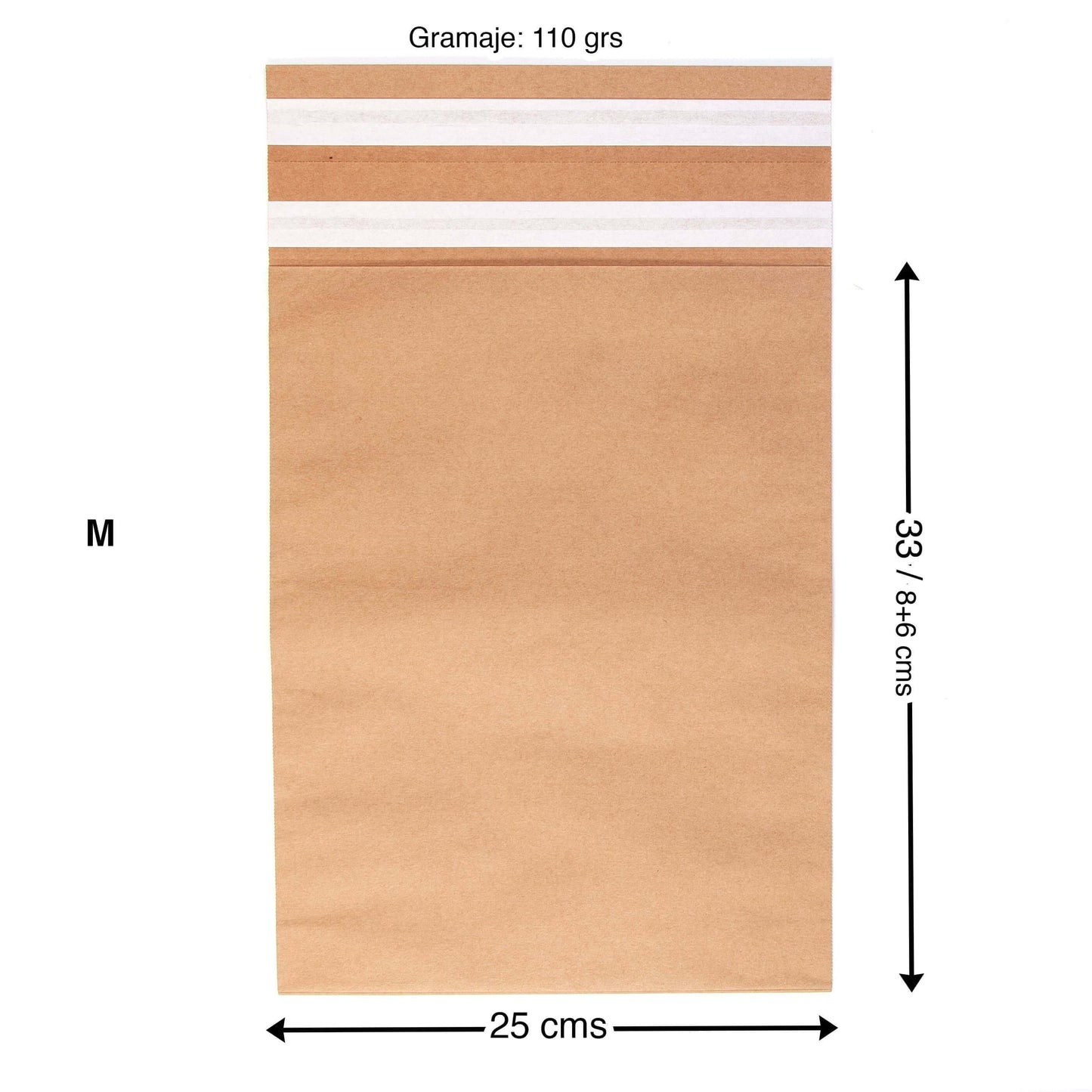 500 Sobres 25x33 cm de Papel para Envíos Postales Reutilizables | Bolsas de Papel Ecológicas con Cierre Ida y Vuelta | Embalaje Sostenible para Ecommerce y Devoluciones | Pack de 500 - Tamaño M