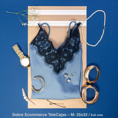 500 Sobres 25x33 cm de Papel para Envíos Postales Reutilizables | Bolsas de Papel Ecológicas con Cierre Ida y Vuelta | Embalaje Sostenible para Ecommerce y Devoluciones | Pack de 500 - Tamaño M