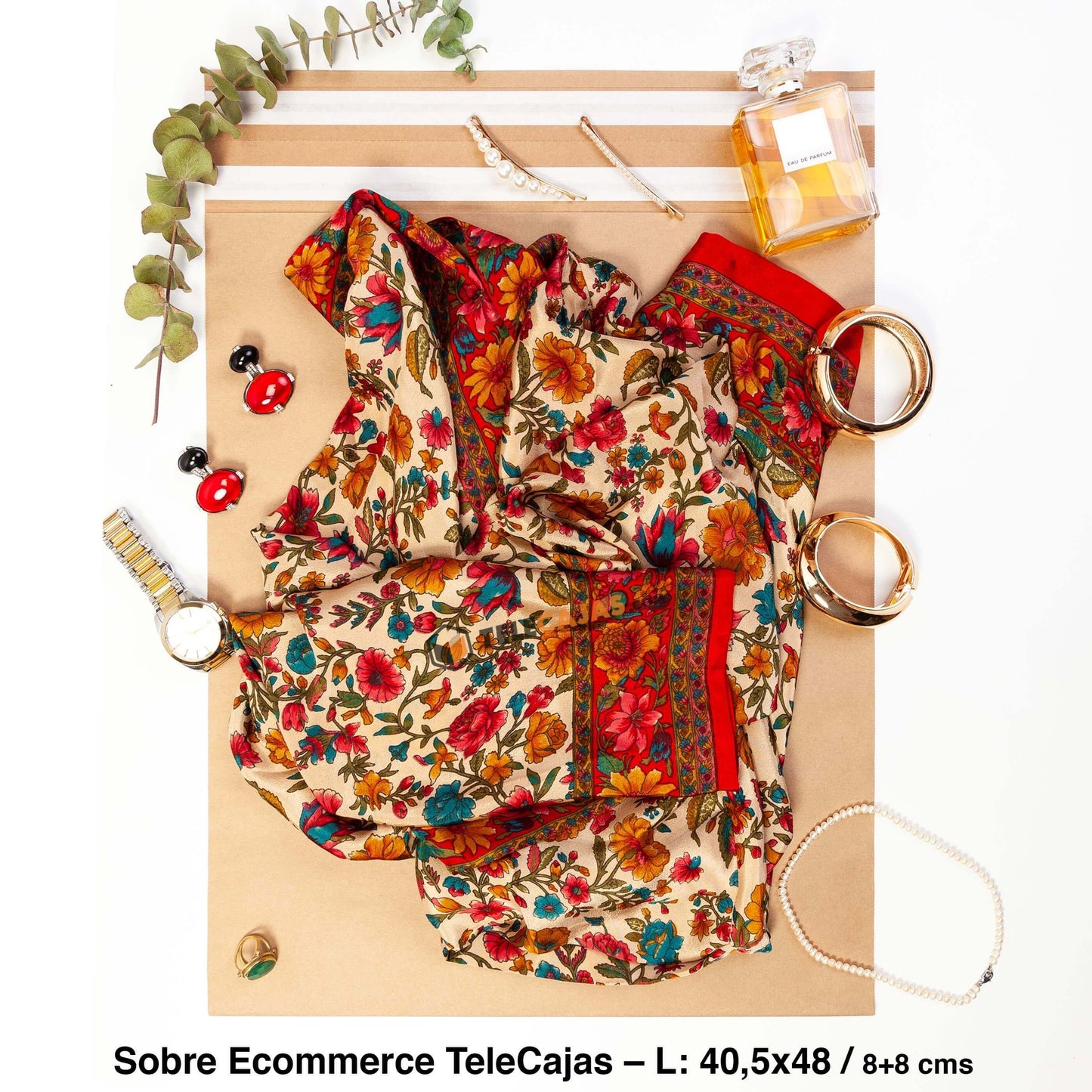 300 Sobres 40,5x48 cm de Papel para Envíos Postales Reutilizables | Bolsas de Papel Ecológicas con Cierre Ida y Vuelta | Alternativa Sostenible a Sobres Plástico | Tamaño L - Pack de 300 sobres