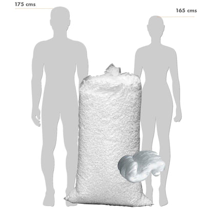 Chips de Embalaje 500 L | Relleno de Cajas y Protección de Envíos | Partículas en forma de S Gusanitos Pelaspan| Bolsa de 500 Litros