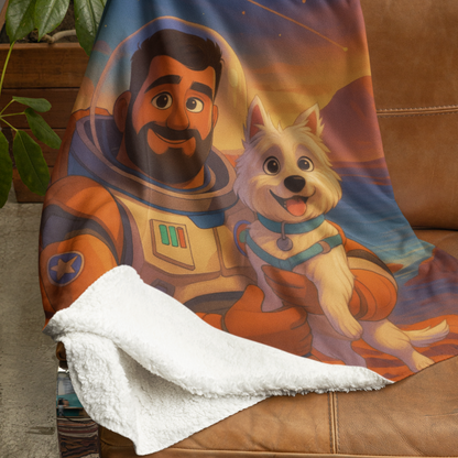 👉 🚀 Manta Polar Personalizada Estilo Astronauta