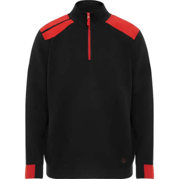 Sudadera de media cremallera y cuello alto en colores combinados · Cubre costuras reforzado en el interior del cuello Vetonek