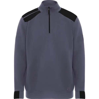 Sudadera de media cremallera y cuello alto en colores combinados · Cubre costuras reforzado en el interior del cuello Vetonek