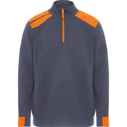 Sudadera de media cremallera y cuello alto en colores combinados · Cubre costuras reforzado en el interior del cuello Vetonek