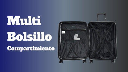 Set de Equipaje 3 Piezas: Maleta Cabina, Mediana y Grande | Rígidas y Ligeras