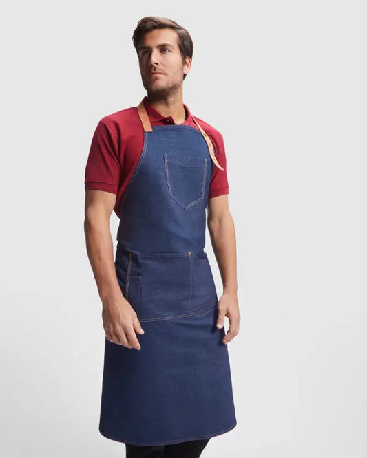 Delantal largo en tejido vaquero Vetonek