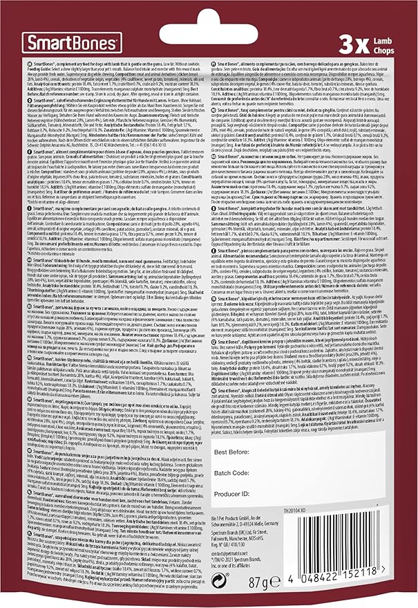 🔥 SmartBones BBQ Lamb Chops – La experiencia parrillera que tu perro estaba esperando 🔥(8 uds) 232 g
