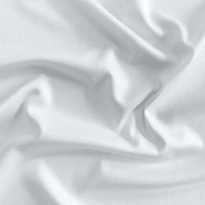 Tejido 100% polyester interlock de color blanco Vetonek