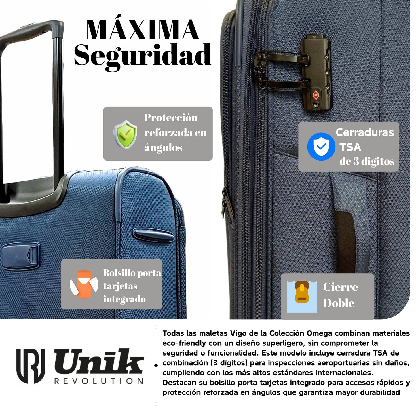 Maleta de Mediana Nylon Extensible 68CM | Cerradura TSA