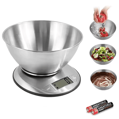 Báscula Electrónica De Cocina Con Bol Inox