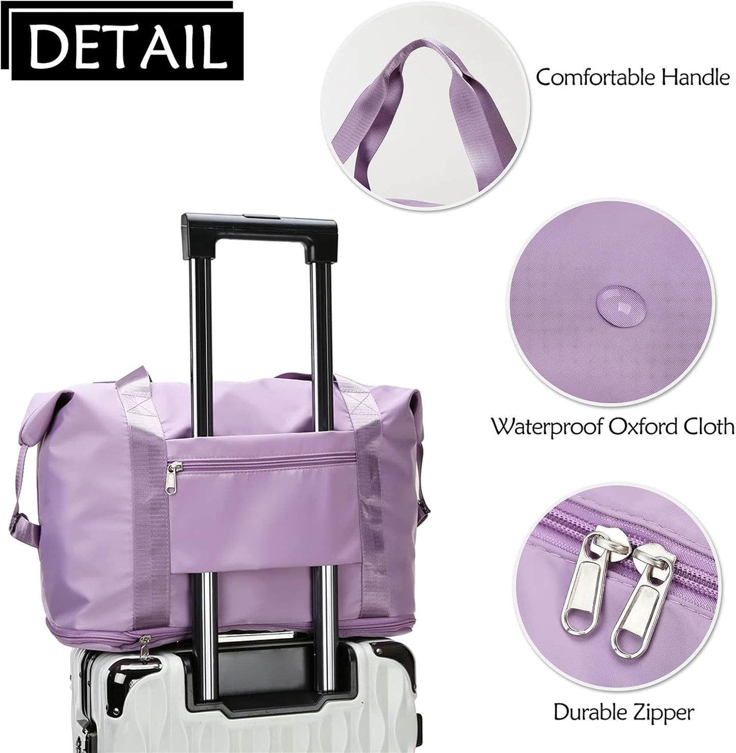 Bolso Viaje Plegable Lila