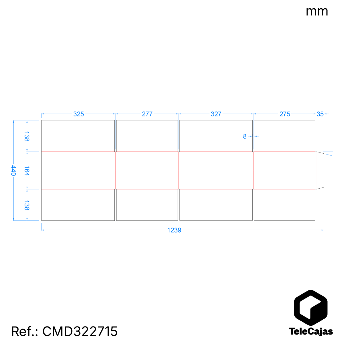Cajita 32x27x15 cm de Cartón DOBLE ONDA Marrón de Solapas  Envíos y Almacenaje