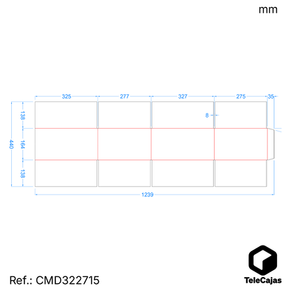 Cajita 32x27x15 cm de Cartón DOBLE ONDA Marrón de Solapas  Envíos y Almacenaje