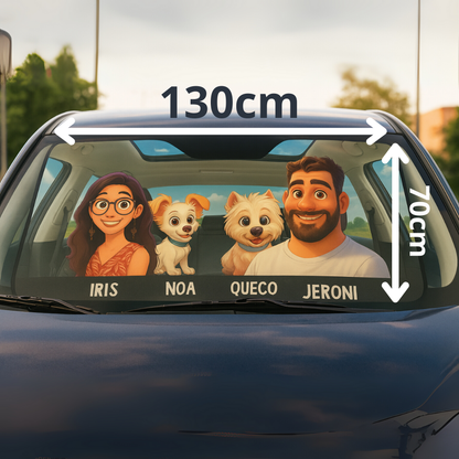 Parasol Estilo Disney – ¡Con tu perro copiloto, al fin del mundo! 🐶🚗