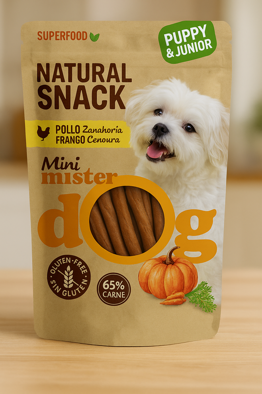 Mini Mister Dog – Pollo y Zanahoria (Puppy & Junior)