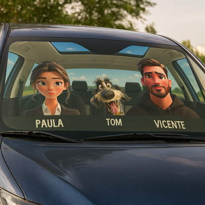 Parasol Estilo Disney – ¡Con tu perro copiloto, al fin del mundo! 🐶🚗