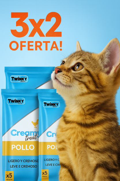 🐾 Twinky Snacks Creamy Treat – Pollo💛
