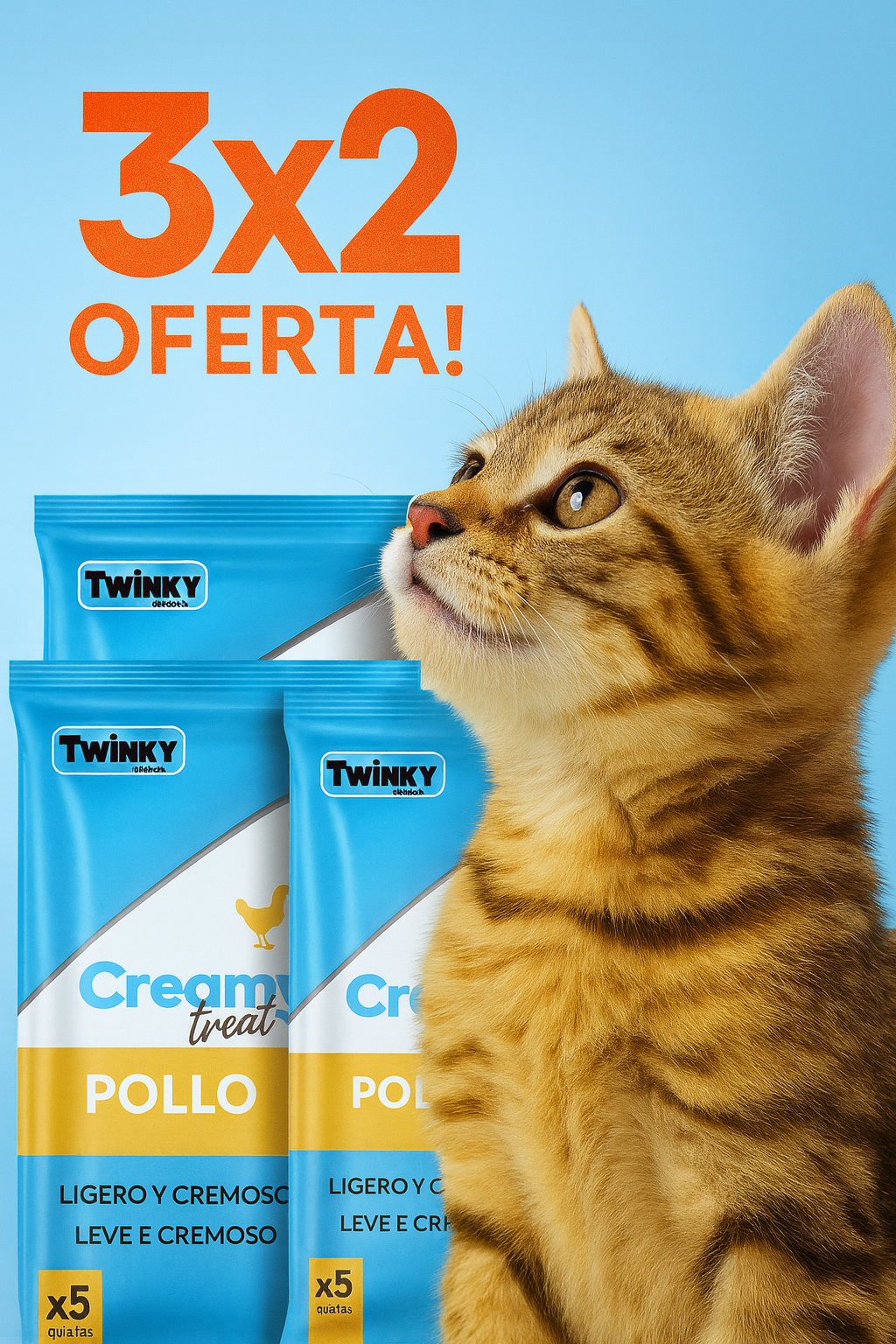 🐾 Twinky Snacks Creamy Treat – Pollo💛