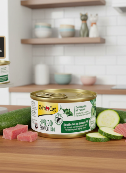 🐟 GimCat ShinyCat Duo – Atún y Calabacín (70 g)