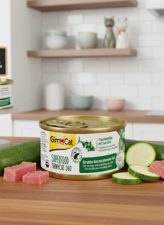 🐟 GimCat ShinyCat Duo – Atún y Calabacín (70 g)