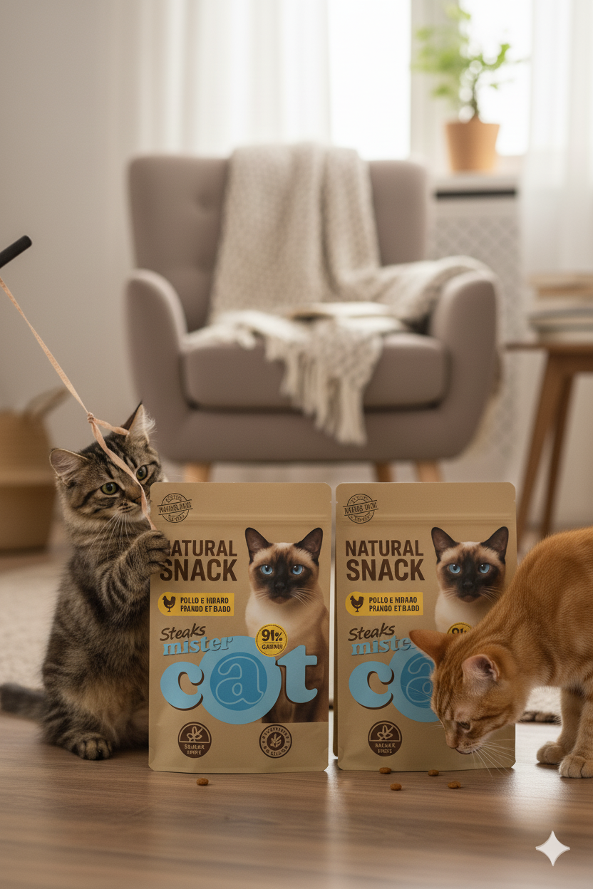 🐔 Mister Cat – Natural Snack Steaks Pollo e Hígado