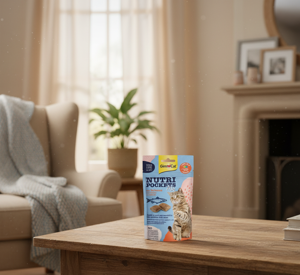 🐾 GimCat Nutri Pockets Fish – Snacks crujientes con salmón 🐟
