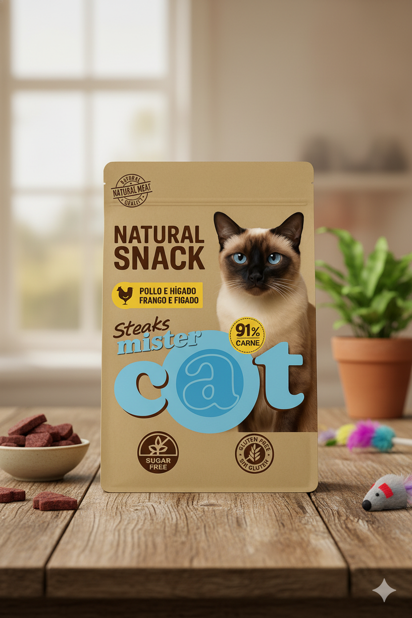 🐔 Mister Cat – Natural Snack Steaks Pollo e Hígado