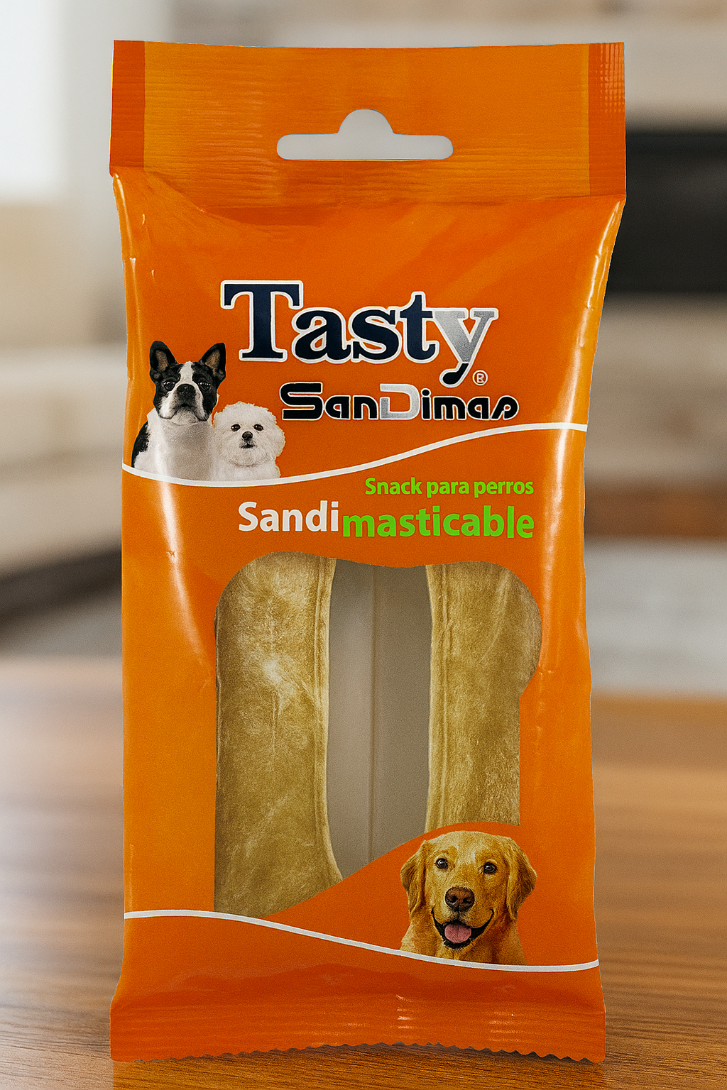 🐾 Hueso Vacuno Prensado 11 cm (Pack x2)snack natural!