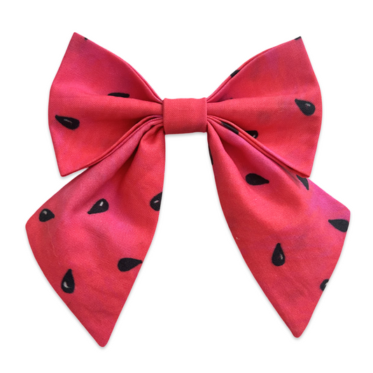 Handmade Dog Sailer Bow Tie - Watermelon