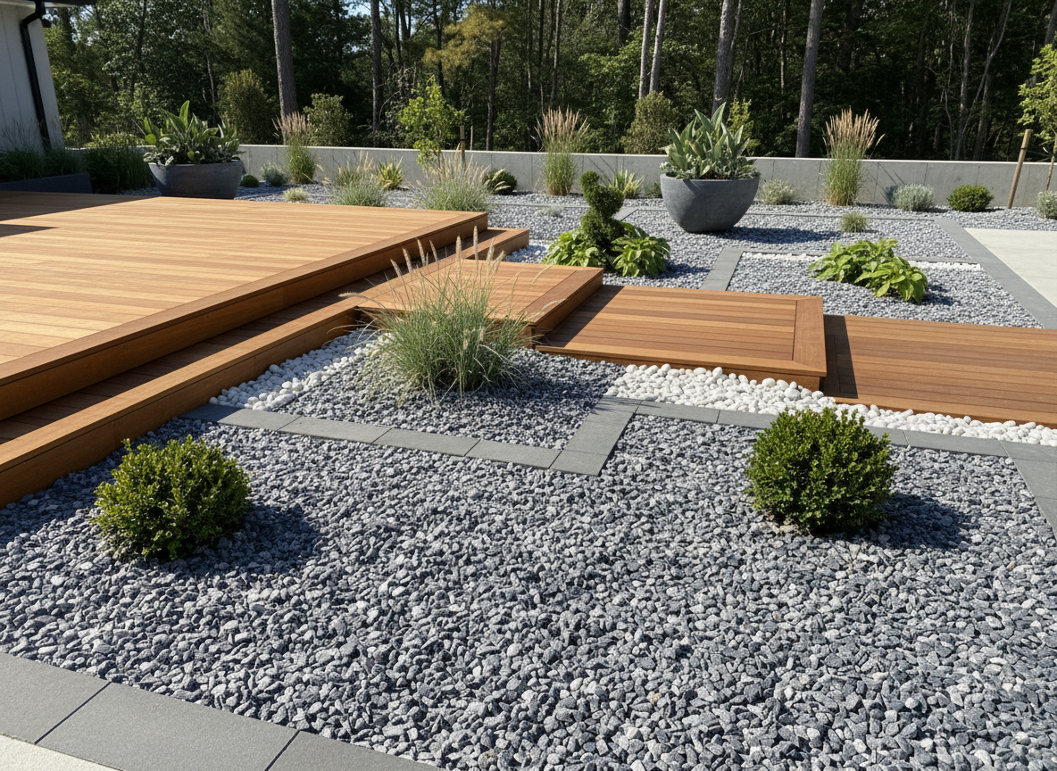 Grava Gris Azulado Oscuro