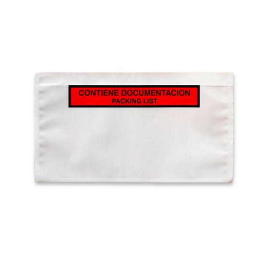 1000 Packing List | 225x122 mm (Interior); Exterior: 235x132 mm | A4 Doblado en 3 | Sobre adhesivo para Albaranes y Documentación | Pack de 1000 Bolsas