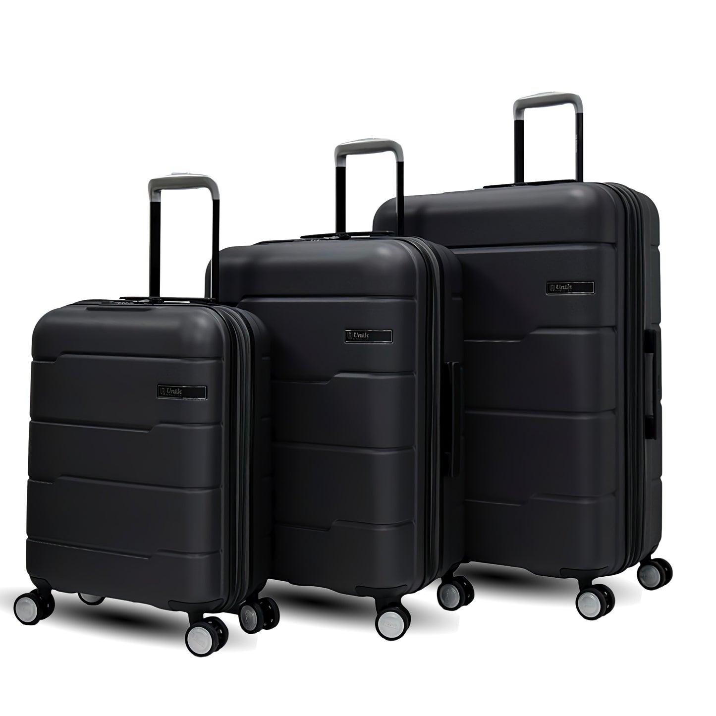 Juego de 3 Maletas con TSA Lock | Set Rígido, Expandible y con 4 Ruedas Dobles | Vigo