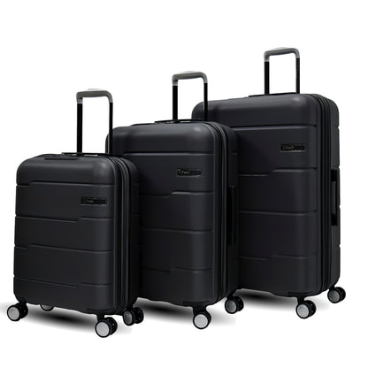 Juego de 3 Maletas con TSA Lock | Set Rígido, Expandible y con 4 Ruedas Dobles | Vigo