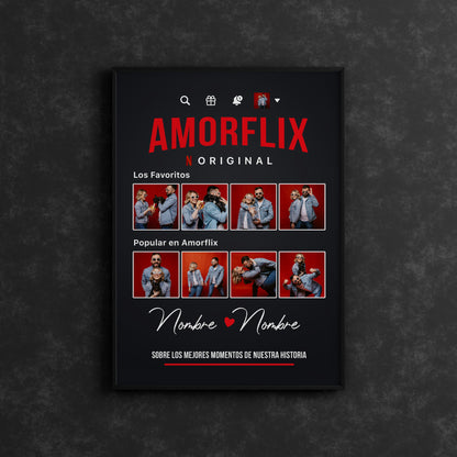 🎥❤️ Cuadro Personalizado "AmorFlix" – Tu Propia Portada de Amor ❤️🎥