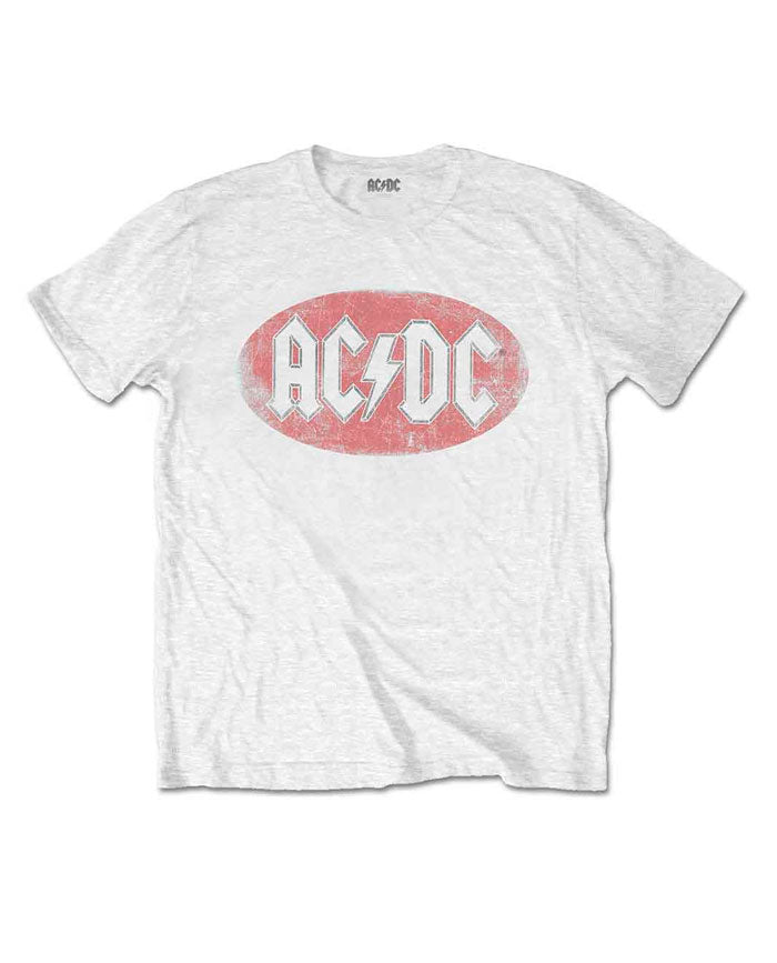 AC/DC - Camiseta "Oval Logo Vintage" Unisex