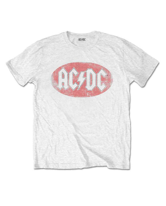 AC/DC - Camiseta "Oval Logo Vintage" Unisex