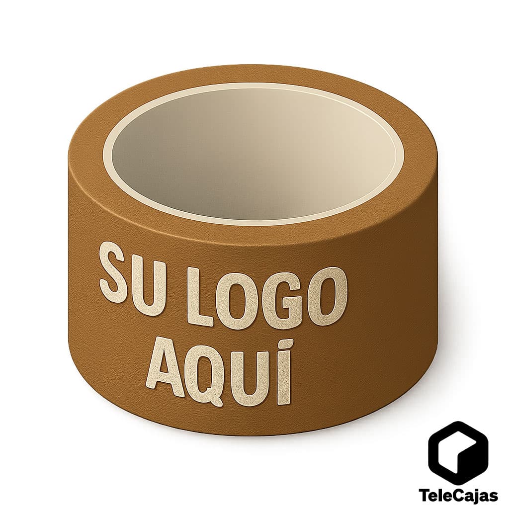 Cinta Adhesiva Personalizada con tu logo. Varias longitudes y tintas a elegir | Alto Adhesivo | Cliché y Dibujos Gratis | 180 unidades (5 cajas)