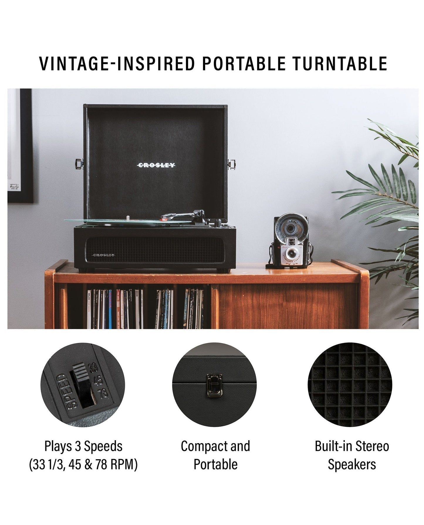 Crosley - Tocadiscos Crosley Voyager Bluetooth Doble - Salvia